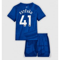 Chelsea Estevao Willian #41 Domáci Detský futbalový dres 2025-26 Krátky Rukáv (+ trenírky)